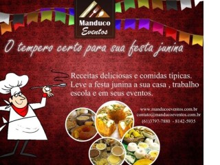 Buffet junino da Manduco Eventos Aguas Claras Servicos para festas infantis e eventos no [***] 