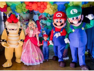 PERSONAGENS VIVO MARIO BROS LUIGI BROWSER E PRINCESA PEACH Nordeste Servicos para festas infantis e eventos no [***] 