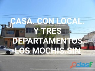 Casa,cuatro recámaras, con local y tres departamentos los mochis sinaloa en Los Mochis | Clasf inmobiliaria