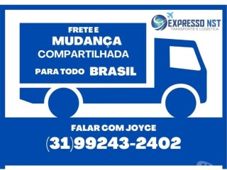 FRETE E MUDANÇA COMPARTILHADA PARA TODO BRASIL Outros Bairros Belo Horizonte MG - Fretes e mudanças 